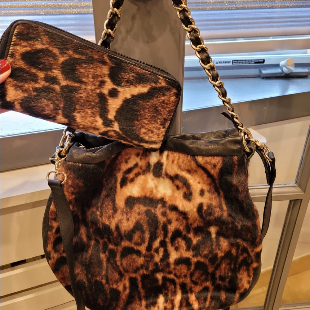 Sandra roberts fur bag and matching wallet